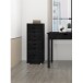 Schubkastenkommode >Genova< in Schwarz, Kiefer/MDF - 34x102x39cm (BxHxT)