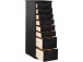 Schubkastenkommode >Genova< in Schwarz, Kiefer/MDF - 34x102x39cm (BxHxT)