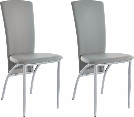 4-Fußstuhl >Nice< (2er-Set) in Grau, Polyurethan - 45x96x53cm (BxHxT)