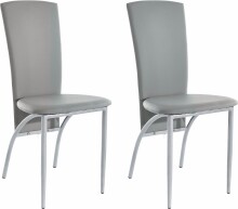 4-Fußstuhl >Nice< (2er-Set) in Grau, Polyurethan - 45x96x53cm (BxHxT)