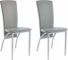 4-Fußstuhl >Nice< (2er-Set) in Grau, Polyurethan - 45x96x53cm (BxHxT)
