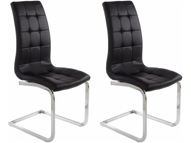 Freischwinger >Lyon< (2er-Set) in Schwarz - 52x101x54cm (BxHxT)