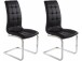 Freischwinger >Lyon< (2er-Set) in Schwarz - 52x101x54cm (BxHxT)