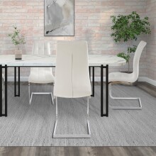 Freischwinger >Lyon< (2er-Set) in Weiß, Polyurethan - 52x101x54cm (BxHxT)