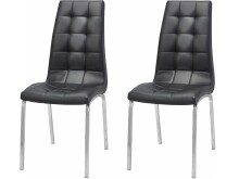 4-Fußstuhl >Lienz< (2er-Set) in Schwarz, Polyurethan - 43x98x60cm (BxHxT)