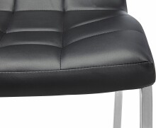4-Fußstuhl >Lienz< (2er-Set) in Schwarz, Polyurethan - 43x98x60cm (BxHxT)