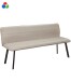 Essbank >Torino< Bezug anthrazit oder creme, Stoff/Metall - 160x79x56cm (BxHxT)