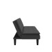 Schlafsofa >Manchester< 3-Sitzer-Schlafsofa aus PU-Kunstleder, Grau - 191x81x91 (BxHxT)