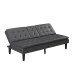 Schlafsofa >Manchester< 3-Sitzer-Schlafsofa aus PU-Kunstleder, Grau - 191x81x91 (BxHxT)