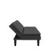 Schlafsofa >Manchester< 3-Sitzer-Schlafsofa aus PU-Kunstleder, Grau - 191x81x91 (BxHxT)
