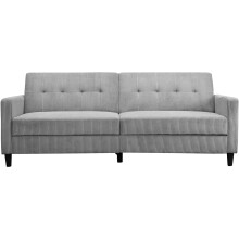 Schlafsofa >Hannover II< in Grau, Cord - 203x82x83cm (BxHxT)