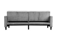 Schlafsofa >Hannover II< in Grau, Cord - 203x82x83cm (BxHxT)