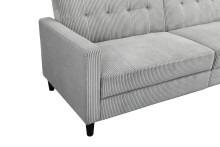 Schlafsofa >Hannover II< in Grau, Cord - 203x82x83cm (BxHxT)