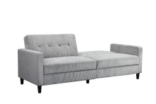 Schlafsofa >Hannover II< in Grau, Cord - 203x82x83cm (BxHxT)