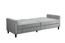 Schlafsofa >Hannover II< in Grau, Cord - 203x82x83cm (BxHxT)