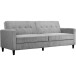 Schlafsofa >Hannover II< in Grau, Cord - 203x82x83cm (BxHxT)
