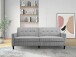 Schlafsofa >Hannover II< in Grau, Cord - 203x82x83cm (BxHxT)