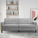Schlafsofa >Hannover II< in Grau, Cord - 203x82x83cm (BxHxT)