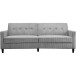 Schlafsofa >Hannover II< in Grau, Cord - 203x82x83cm (BxHxT)