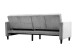 Schlafsofa >Hannover II< in Grau, Cord - 203x82x83cm (BxHxT)