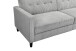 Schlafsofa >Hannover II< in Grau, Cord - 203x82x83cm (BxHxT)