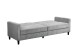 Schlafsofa >Hannover II< in Grau, Cord - 203x82x83cm (BxHxT)
