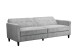 Schlafsofa >Hannover II< in Grau, Cord - 203x82x83cm (BxHxT)