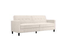 Schlafsofa >Hannover II< in Creme-Weiß, Cord...