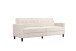 Schlafsofa >Hannover II< in Creme-Weiß, Cord - 203x82x83cm (BxHxT)