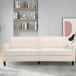 Schlafsofa >Hannover II< in Creme-Weiß, Cord - 203x82x83cm (BxHxT)