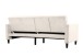 Schlafsofa >Hannover II< in Creme-Weiß, Cord - 203x82x83cm (BxHxT)