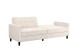 Schlafsofa >Hannover II< in Creme-Weiß, Cord - 203x82x83cm (BxHxT)