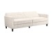 Schlafsofa >Hannover II< in Creme-Weiß, Cord - 203x82x83cm (BxHxT)