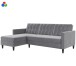 Schlafsofa >Hannover< Bezug Samt grün, grau oder anthrazit - 213x82x153cm (BxHxT)