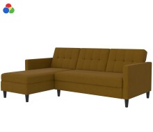 Schlafsofa >Hannover< Bezug Leinenstoff-Optik in 4...