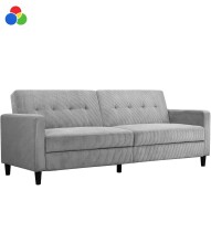 Schlafsofa >Hannover II< Bezug Cord in creme-weiss...