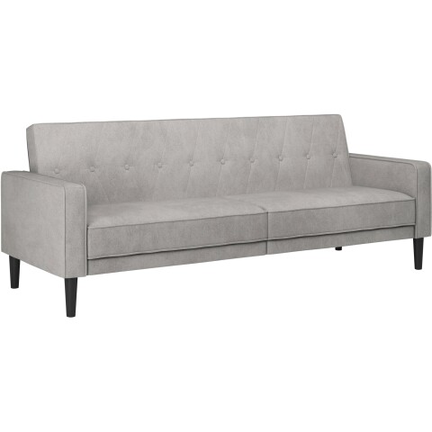 Schlafsofa >Aarhus< in Hellgrau, Stoff - 213x81x86cm (BxHxT)