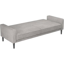 Schlafsofa >Aarhus< in Hellgrau, Stoff - 213x81x86cm (BxHxT)