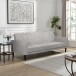 Schlafsofa >Aarhus< in Hellgrau, Stoff - 213x81x86cm (BxHxT)