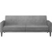 Schlafsofa >Aarhus< in Anthrazit, Stoff - 213x81x86cm (BxHxT)
