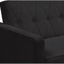 Schlafsofa >Aarhus< in Anthrazit, Cord - 213x81x86cm (BxHxT)