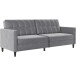 Schlafsofa >Hannover< in Grau, Samt - 203x82x83cm (BxHxT)