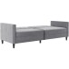 Schlafsofa >Hannover< in Grau, Samt - 203x82x83cm (BxHxT)