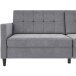 Schlafsofa >Hannover< in Grau, Samt - 203x82x83cm (BxHxT)
