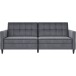 Schlafsofa >Hannover< in Anthrazit, Samt - 203x82x83cm (BxHxT)