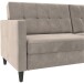 Schlafsofa >Hannover< in Taupe, Samt - 203x82x83cm (BxHxT)