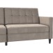 Schlafsofa >Hannover< in Taupe, Samt - 203x82x83cm (BxHxT)