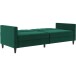 Schlafsofa >Hannover< in Dunkelrün, Samt - 203x82x83cm (BxHxT)