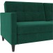 Schlafsofa >Hannover< in Dunkelrün, Samt - 203x82x83cm (BxHxT)