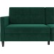 Schlafsofa >Hannover< in Dunkelrün, Samt - 203x82x83cm (BxHxT)